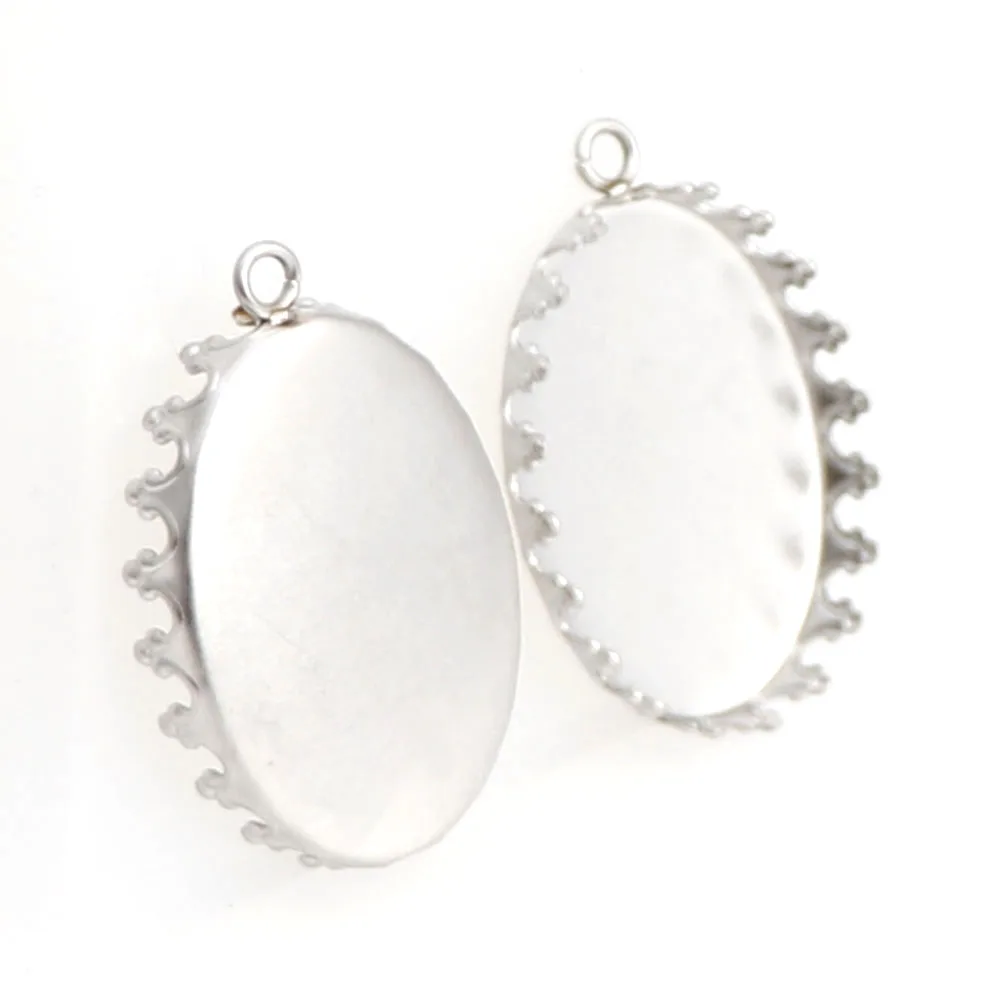 10 шт. Овальные Подвески из нержавеющей стали|Ювелирная фурнитура и компоненты| |