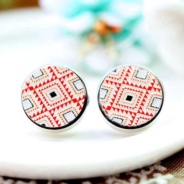 Уникальный 3D геометрический тисненый 16 мм круглый цветной рисунок узор лазерная