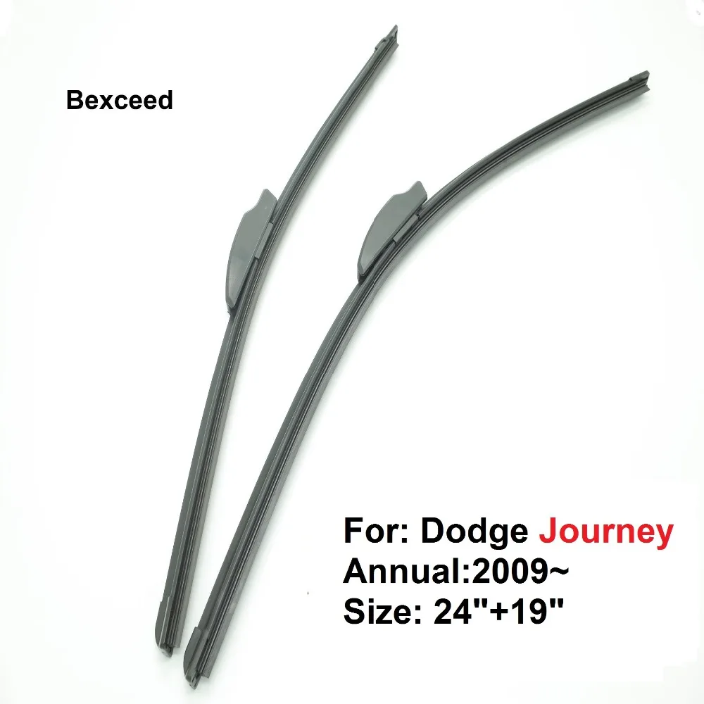 

Wiper Blade For Dodge Journey 24"+19" Bexceed of Car Windshield Flat Rubber 2009 2010 2011 2012