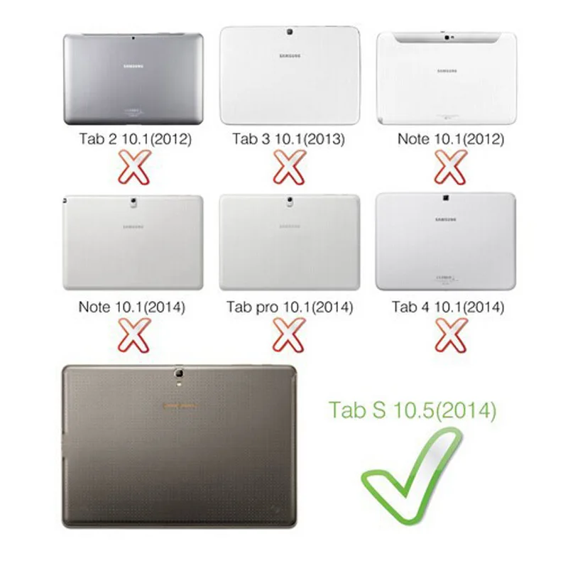 CucKooDo 100 шт./лот тонкий складной чехол для Samsung Galaxy Tab S 10 5 дюймов Android Tablet (с