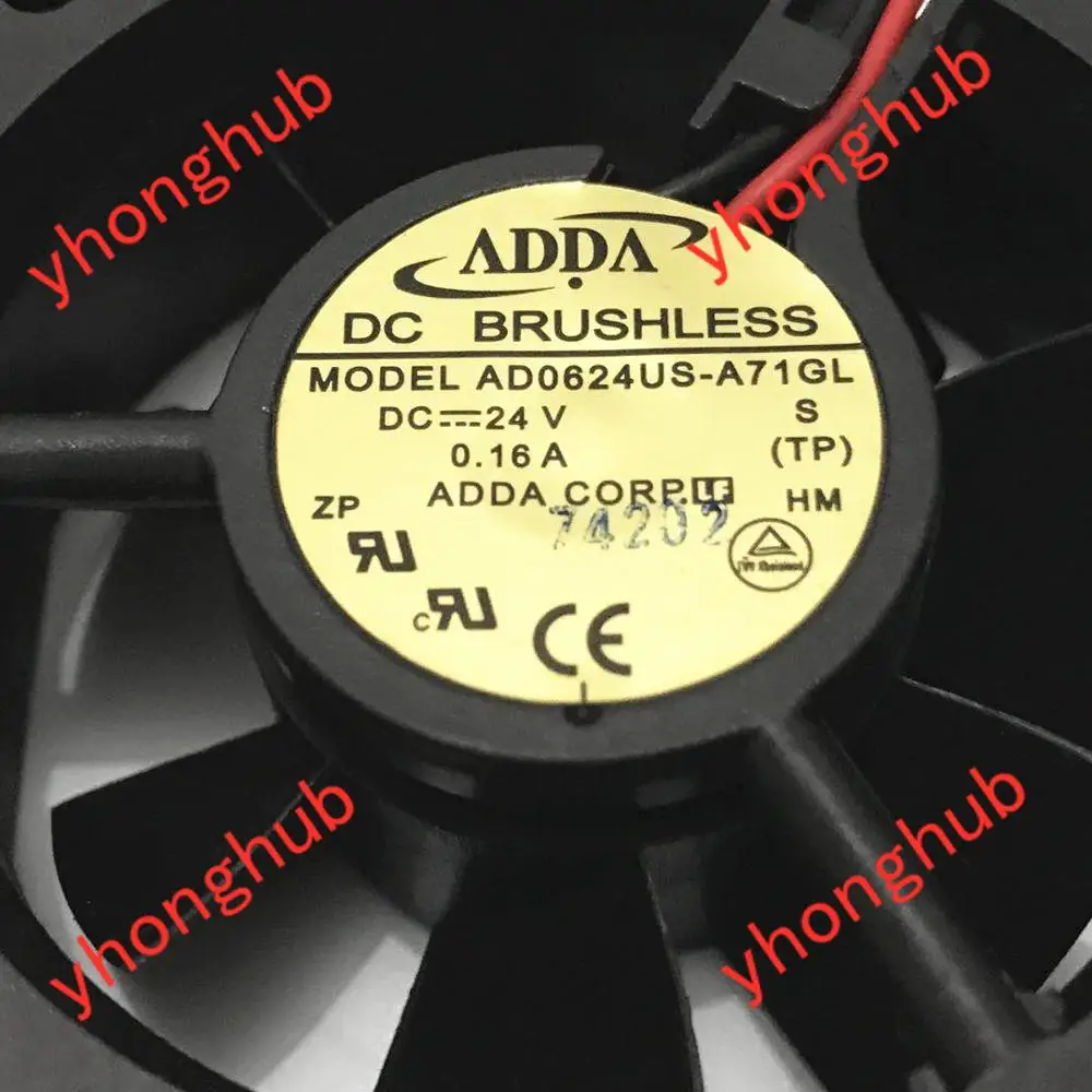 ADDA AD0624US-A71GL DC 24V 0.16A 60x60x25 мм 2-провод Сервер вентилятор охлаждения | Компьютеры и