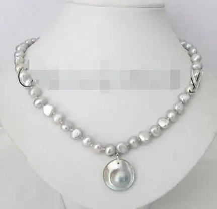 Продажа ювелирных изделий&gt 8 9 мм серое ожерелье из пресноводного жемчуга в стиле