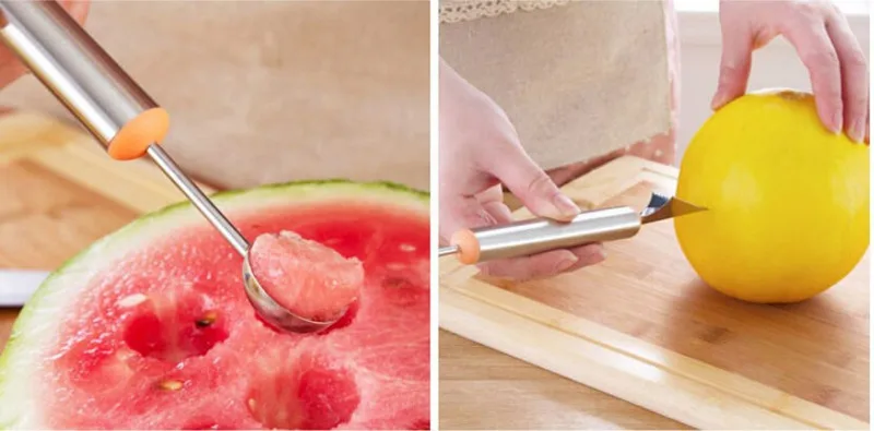 Новинка 2017 года фрукты овощи Вырезка Ножи Дыня Baller сделать дыни шары с фруктами |