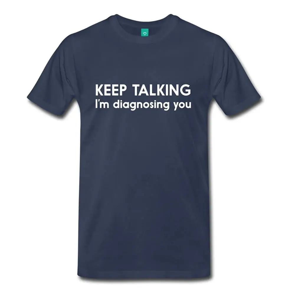 2017 повседневная популярная я Диагностики Вы мужская Premium T-Shirt 100% хлопок мужской