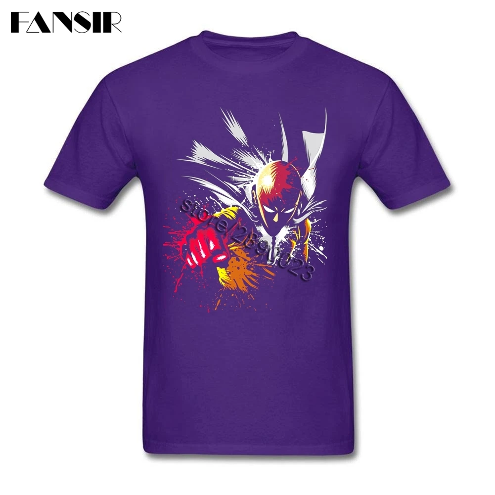 One Punch Man Camiseta удивительный Для мужчин футболки короткий рукав 100% хлопковая