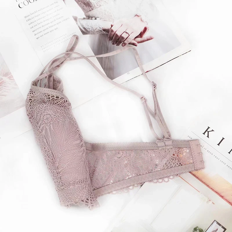 Комплект нижнего белья для девушек бесшовный кружевной бюстгальтер | Женская
