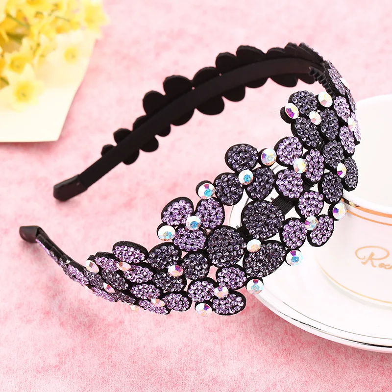 PJ. SDZM изысканный горный хрусталь ободки для волос женские цветок Кристалл