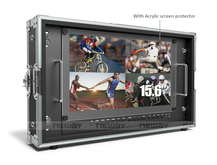 Neway CK1560S 4K 3840*2160 15,6 дюймов экран студийный вещательный монитор поддержка Quad View 3D LUT HDR 6U крепление в стойку