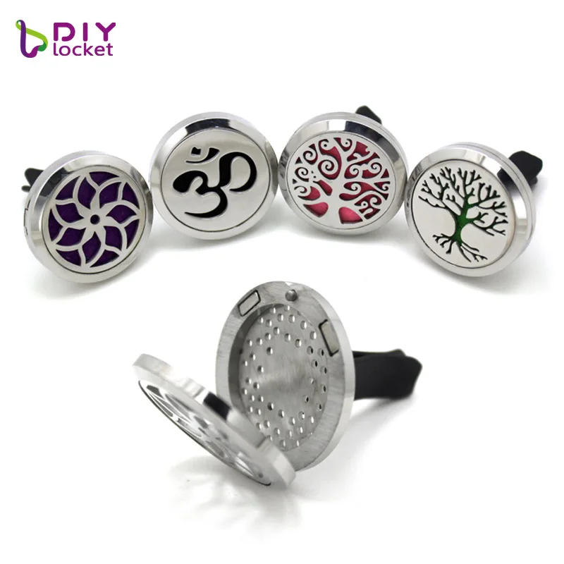 diylocket 30mm Aromatherapy Locket Foot Track Lockets Car Diffuser 316L Stainless Steel Free Pads LSLA467 | Украшения и