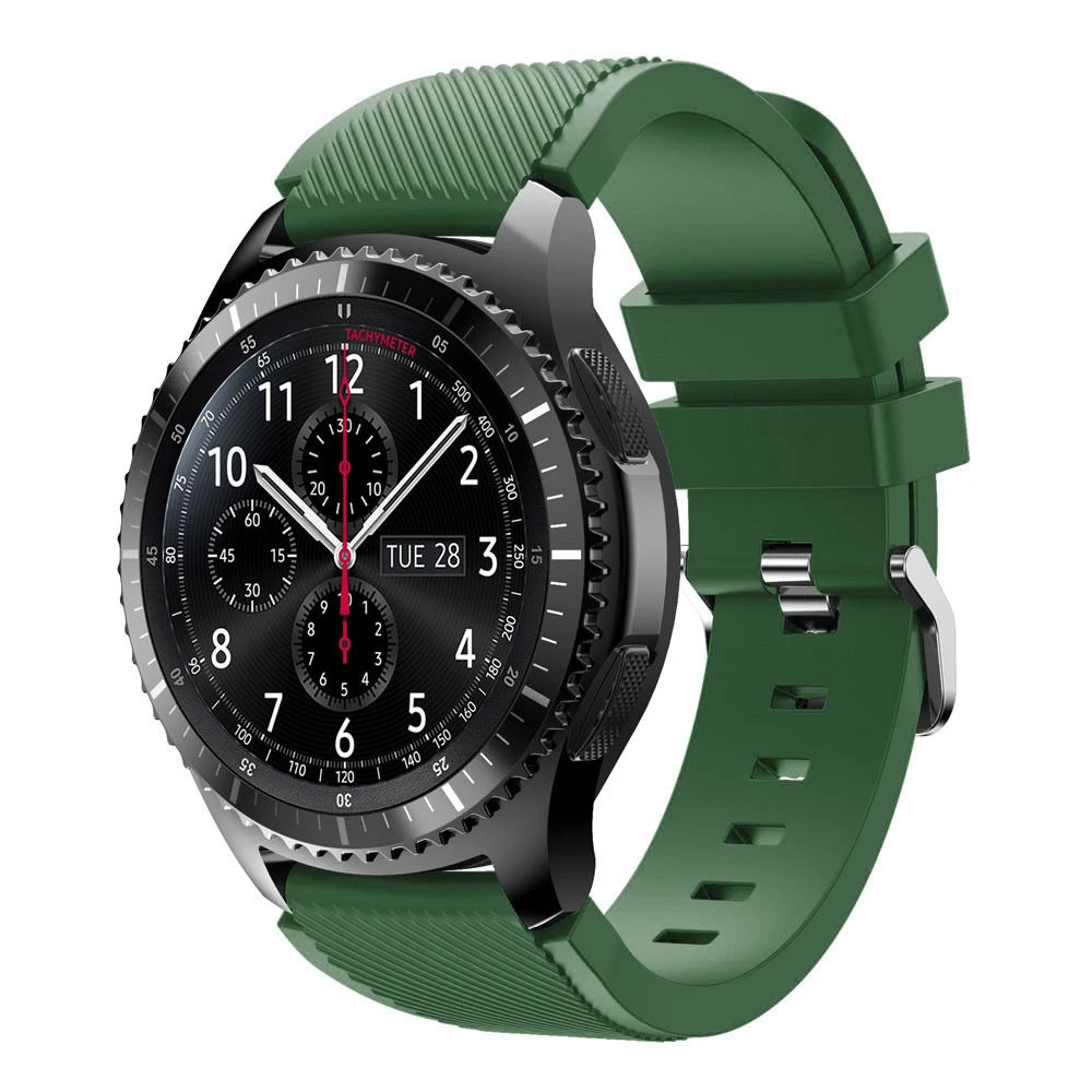 Gear S3 Frontier/классический ремешок для часов 22 мм Мягкие силиконовые мужские часы