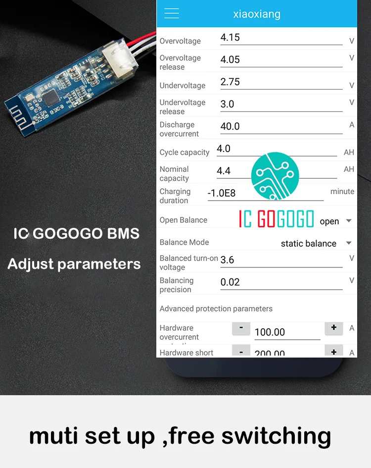 20S литий-ионный аккумулятор Защитная плата Bluetooth APP UART 485 компьютерный монитор 72V Smart BMS 30A 50A 60A баланс xiaoxiang