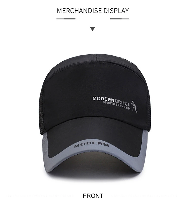 Men and Female Solid Color Baseball Caps Sport Hats Dad Hat Bone Net Leisure Snapback Women Men Mesh Breathable Hat