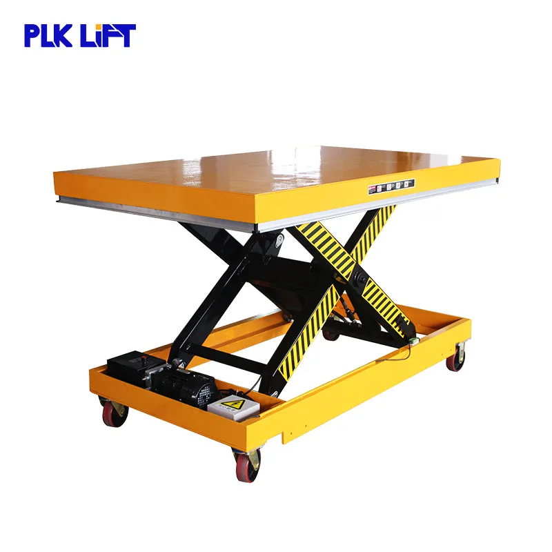 Hydraulic Electric Material Handling Pallet Scissor Lifter With Wheels | Lifting Machine