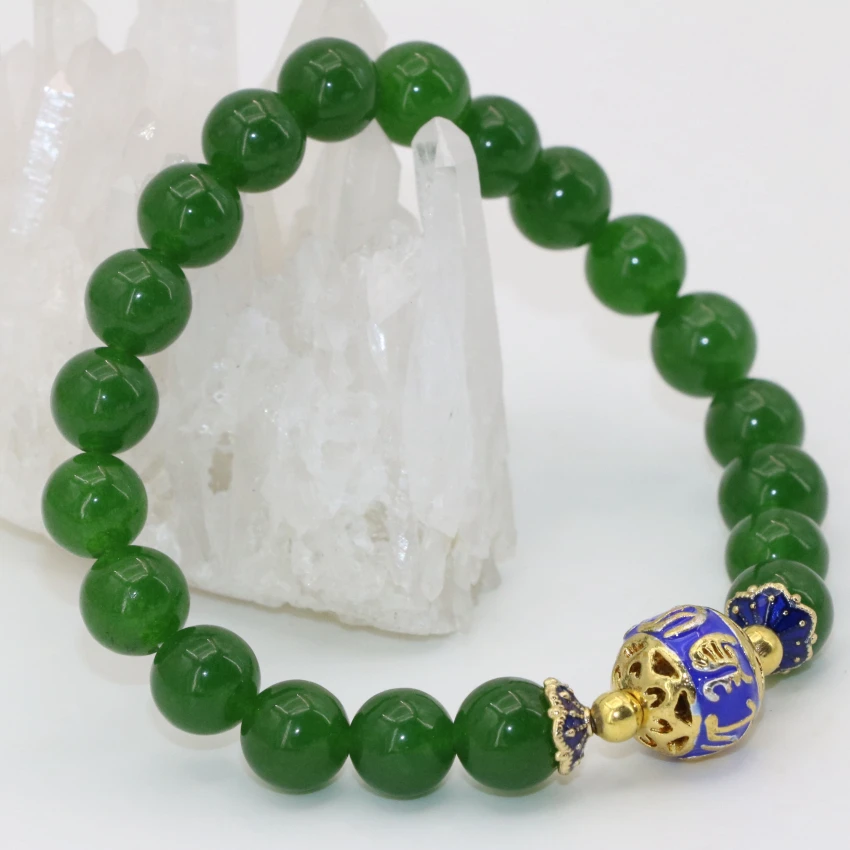 Браслет из халцедона с круглыми бусинами 8 мм 7 5 дюйма|bracelets for|round bead braceletbead bracelet |