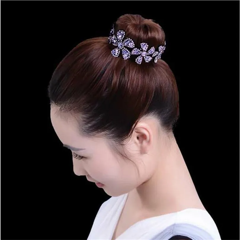 

Women Rhinestone Hair Claws Girls Flower Hair Clips Fashion Barrettes Ladies Ponytail Holder Hairpins Bands Hair Accessories