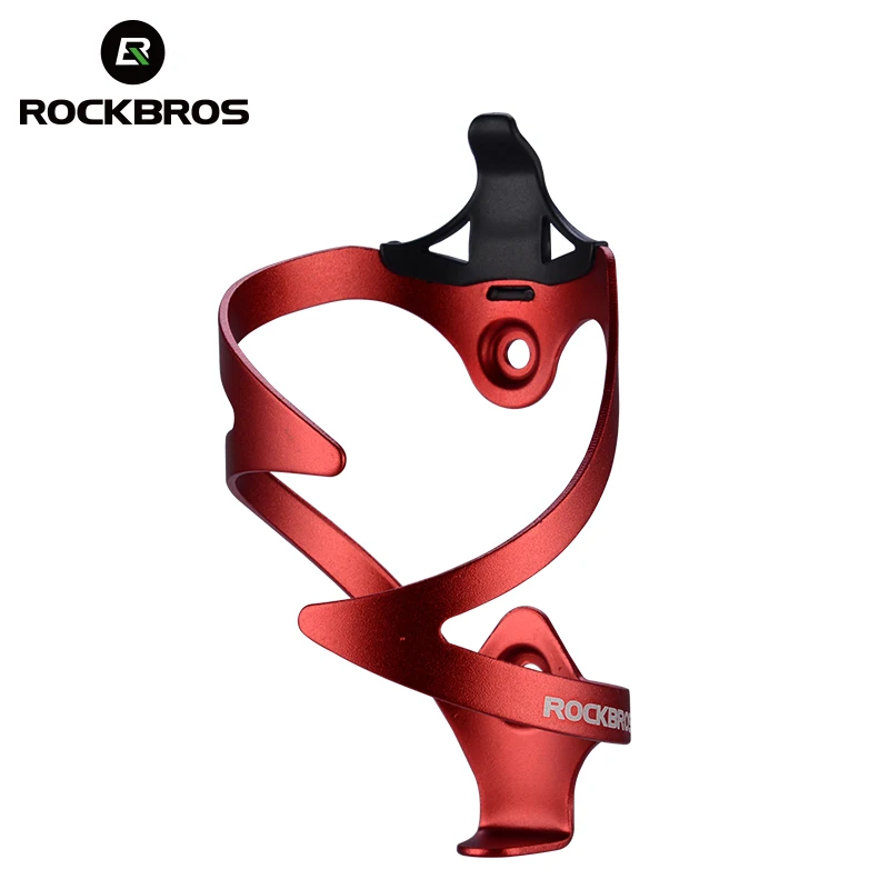 ROCKBROS 3D велосипедный держатель для бутылки с водой Велоспортные велосипедные бутылки воды клеткой держатель 33 г сверхлегкий алюминиевый сплав держатели бутылки - Цвет: bilateral red