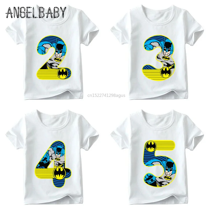 Футболка с принтом Супермена/Бэтмена для мальчиков и девочек детская забавная