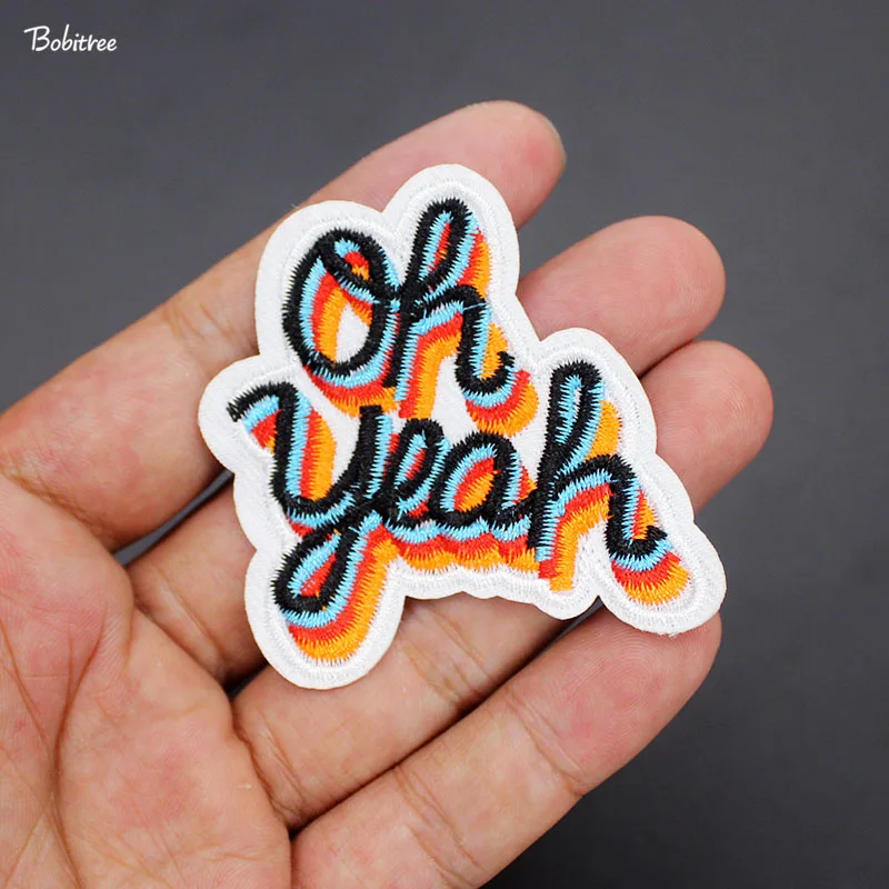 1 шт. вышитые нашивки Oh yes! Наклейки на одежду | Дом и сад