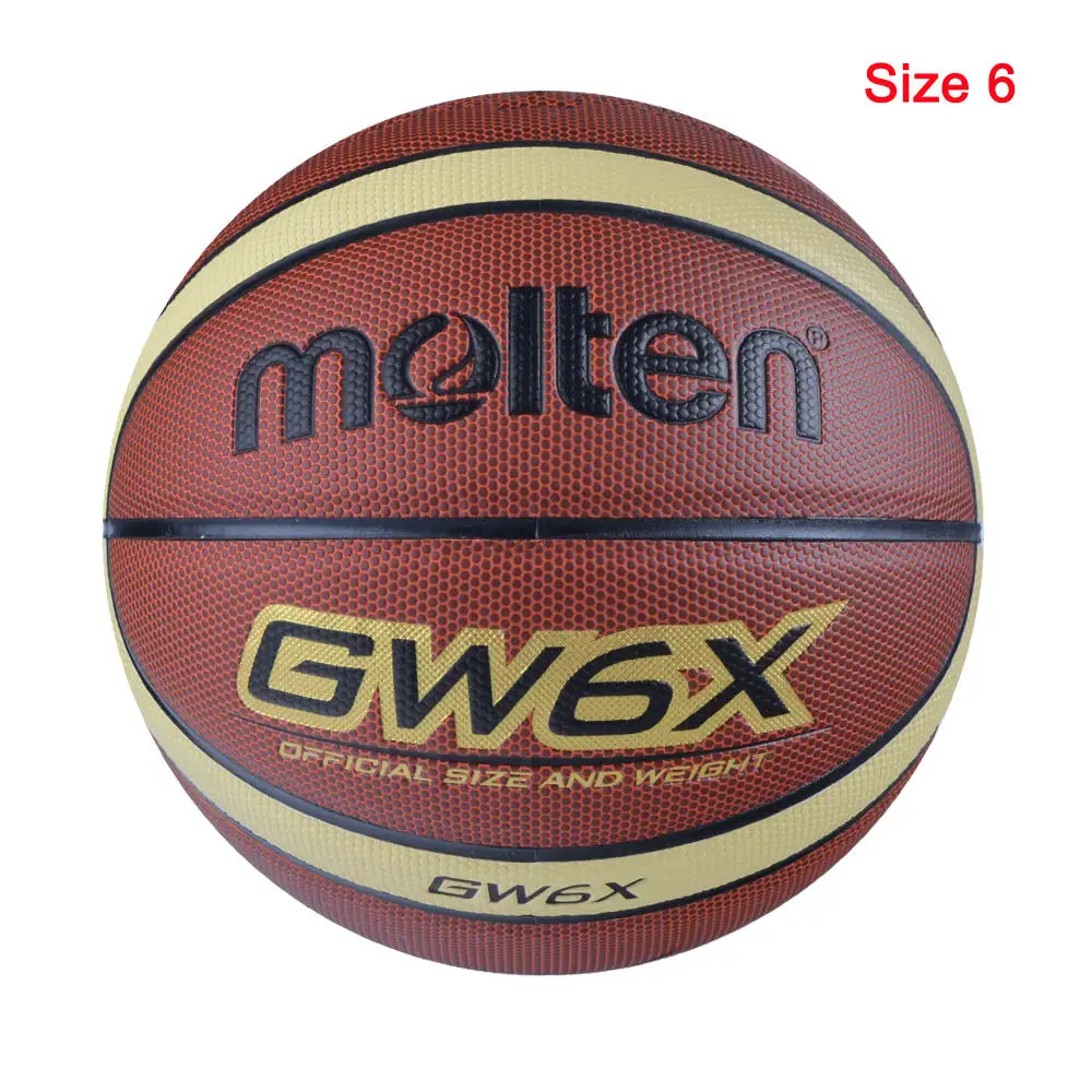 BGW6X-Size 6 Литой свисток профессиональный баскетбольный мяч Размеры 7/6/5 с бесплатный подарок ребенку Для женщин спортивной подготовки в форме баскетбольного мяча baloncesto - Цвет: BGW6X-Size 6