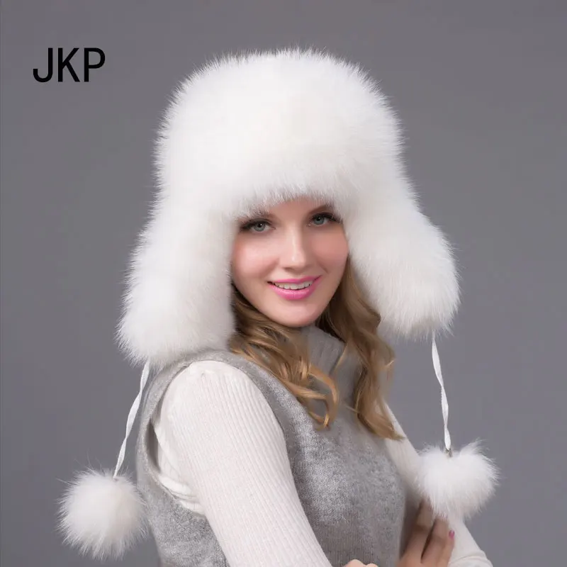 JKP 2018 шапка из натурального Лисьего меха для мужчин и женщин теплая зимняя