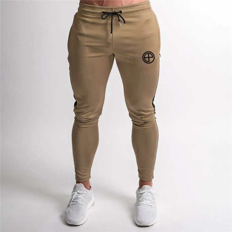 New Cotton patchwork Jogging Mens Running Sport Pants Bodybuilding Sportswear Sweatpants Men Fitness Joggers Gym Trousers