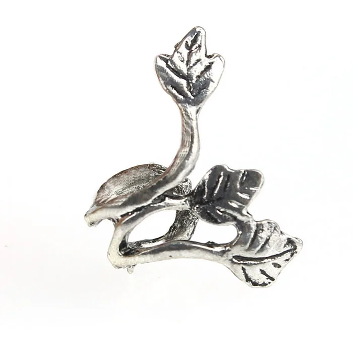 1 шт. серебряные клипсы в стиле панк для хряща уха кости Кафф дизайн листьев