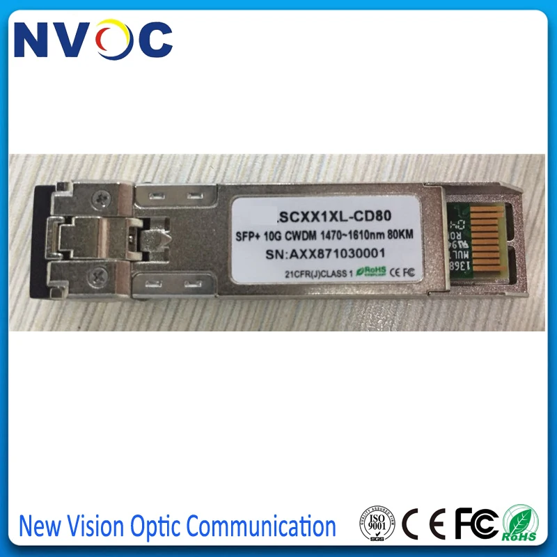 10G DWDM SFP + ZR Dual Fiber LC 80KM ITU Grid 17 ~ 61ch волоконно оптический трансивер волоконный