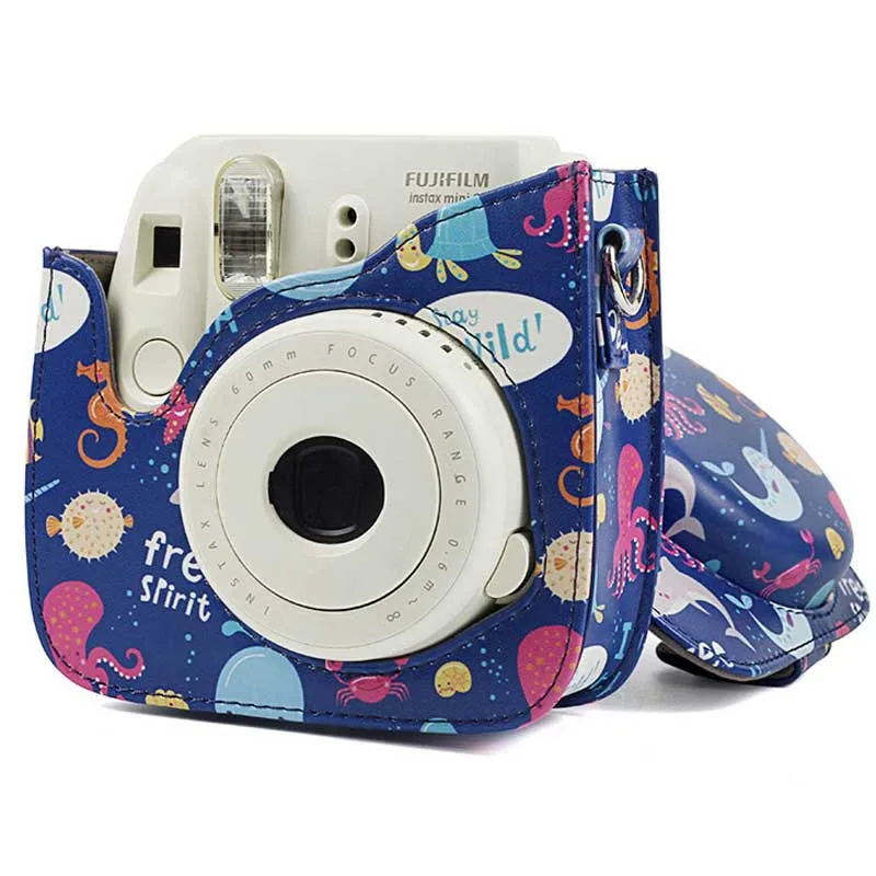 Розовая красная сумка из искусственной кожи чехол для Fujifilm Instax Mini 8 8s mini 9 с