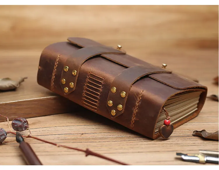 Дневник для путешествий, ретро оригинальность, блокнот ручной работы на заказ, канцелярские товары кожаная настольная тетрадь