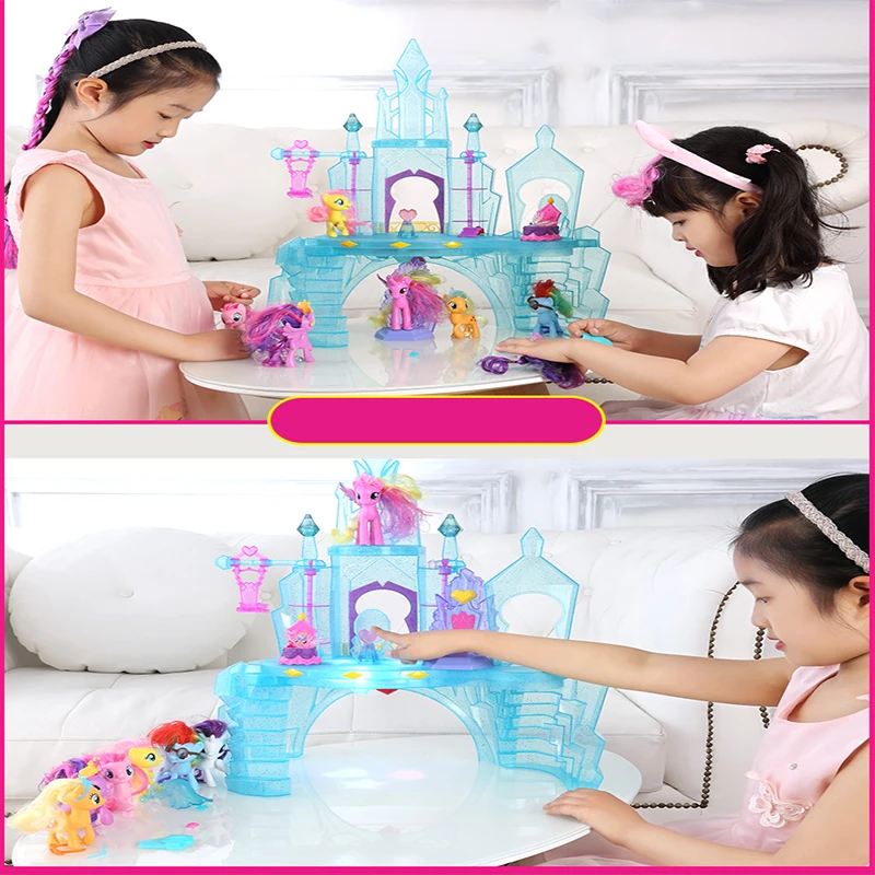 Оригинальные брендовые игрушки My Little Pony friendly Is Magic House, хрустальный замок, костюм для детей, подарок на Рождество, день рождения, для девочек, Bonecas