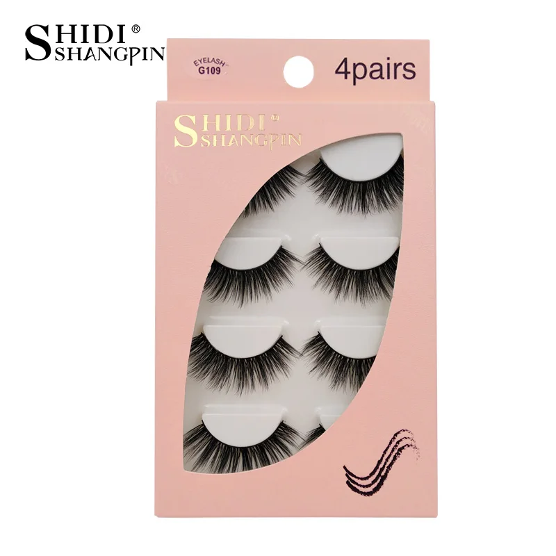 G109 5 boxes LANJINGLIN, 5 коробок, искусственные норковые ресницы, ресницы, minks, 3d, накладные ресницы для наращивания, макияж, ресницы, натуральные, длинные, без грубости, ресницы - Цвет: G109 5 boxes