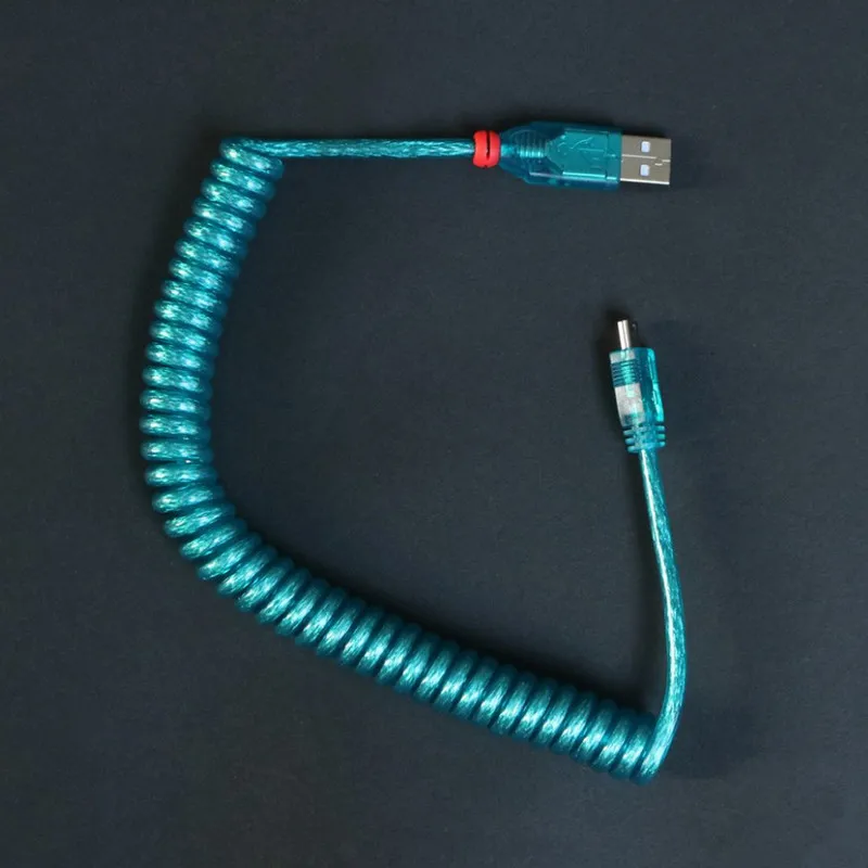 Механическая клавиатура GH60 USB кабель мини USB порт для покера 2 GH60 Набор клавиатуры DIY LINDY кабель провод - Цвет: Синий