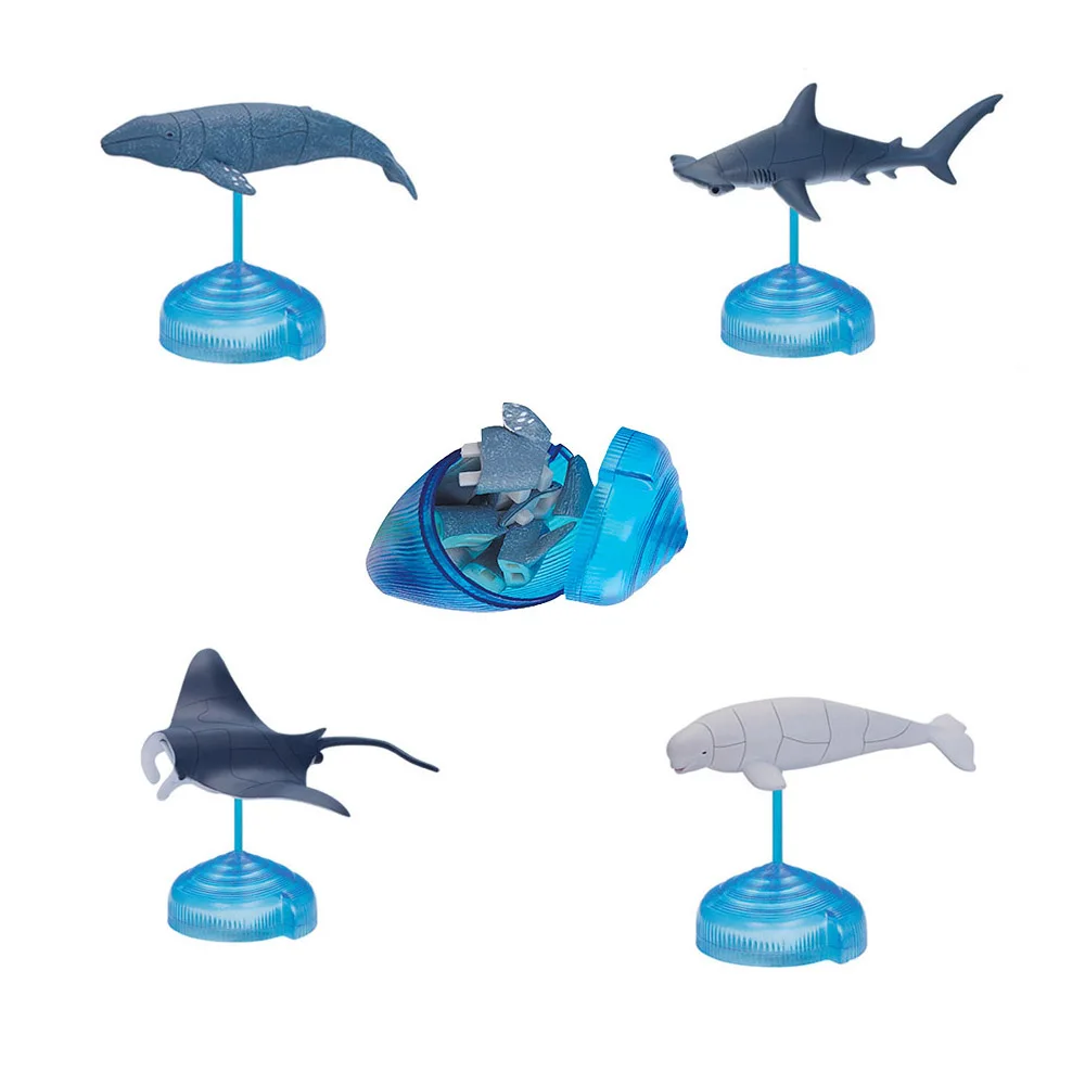 Ассорти 4 шт./компл. из ukenn 2nd поколения 3D морских животных Пазлы DIY модели детские развивающие игрушки 4266
