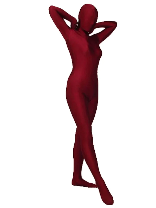 Crimson Spandex Full Body Zentai Tights