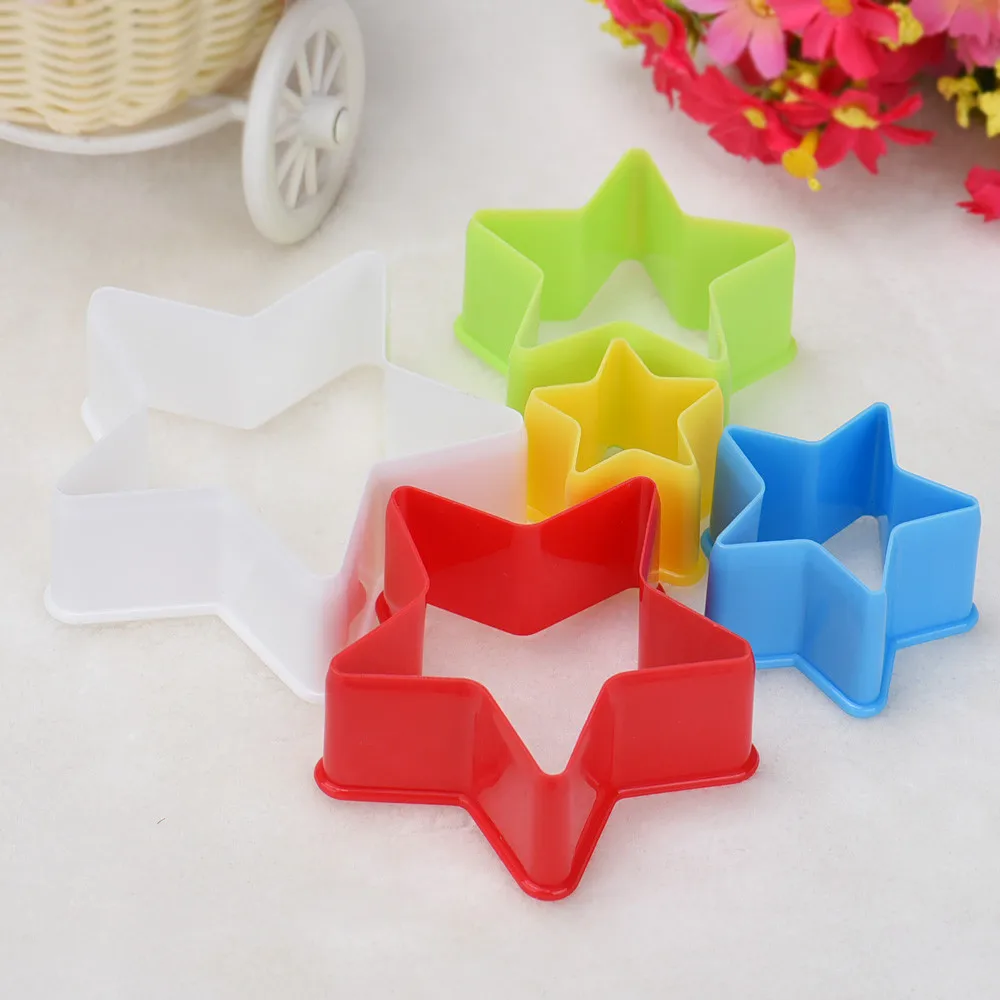 5 шт./компл. в форме сердца звезда дерево пластиковые формы торта формочка для