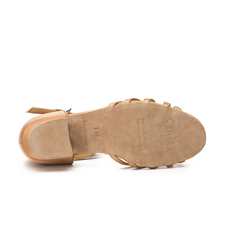 Sansha/Детская атласная обувь для латинских танцев Нескользящая замшевая на низком