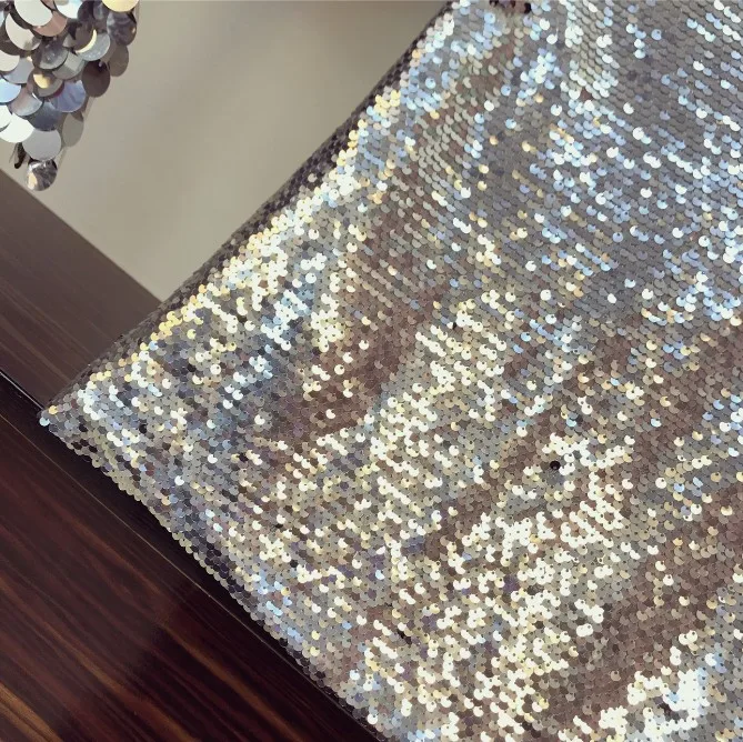 Модный женский сексуальный топ с блестками и Расклешенным рукавом + мини юбка