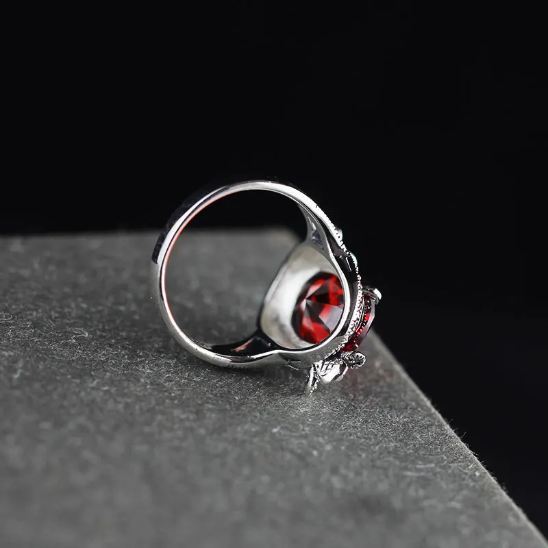 Женское кольцо Seiko из серебра 925 пробы с гранатом|garnet ring|s925 silverring ring |