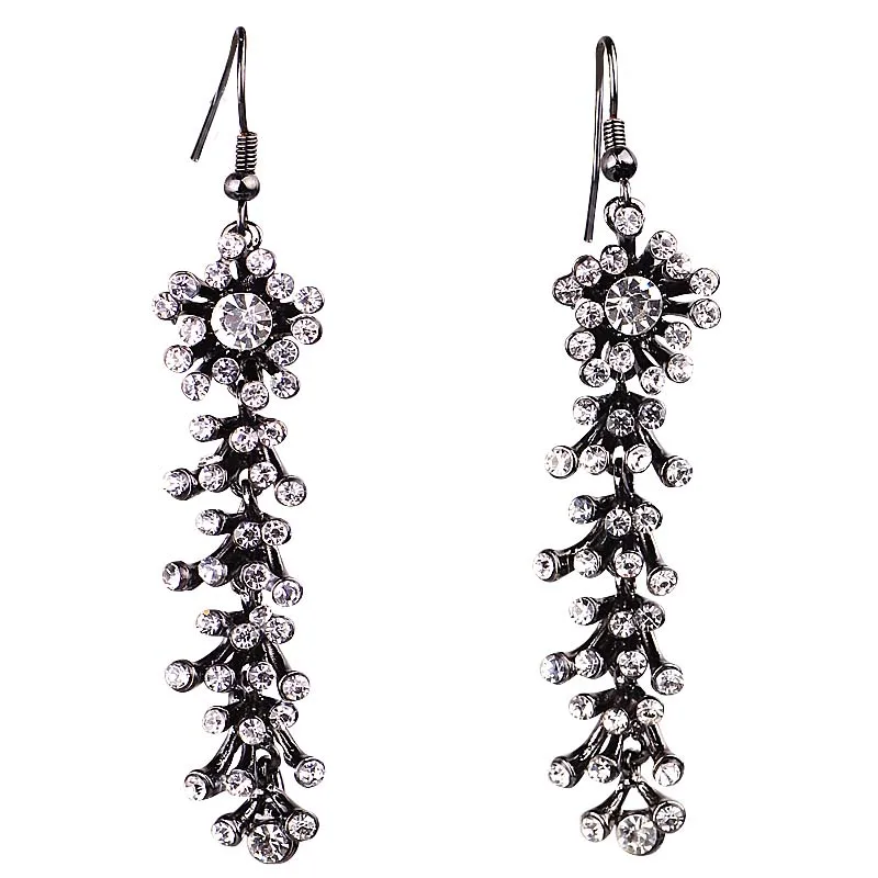 Серьги Стразы с белыми деревьями женские модные серьги Новое поступление