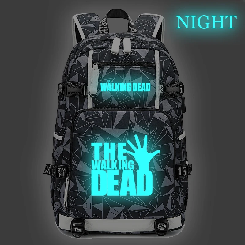 Рюкзак Walking Dead для подростков мальчиков и девочек детские школьные сумки женская