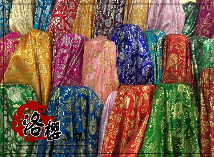 Тканая золотая ткань cheongsam костюм кимоно advanced cos Одежда металлическая Дамасская ткань шириной 1,5 метров