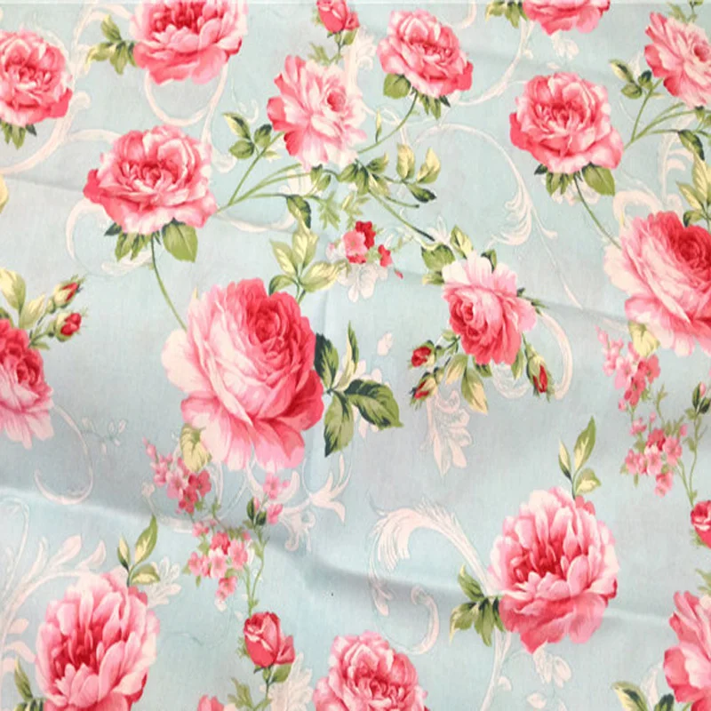 Элегантное и элегантное постельное белье 50x160 см с принтом цветов розы 100% хлопок