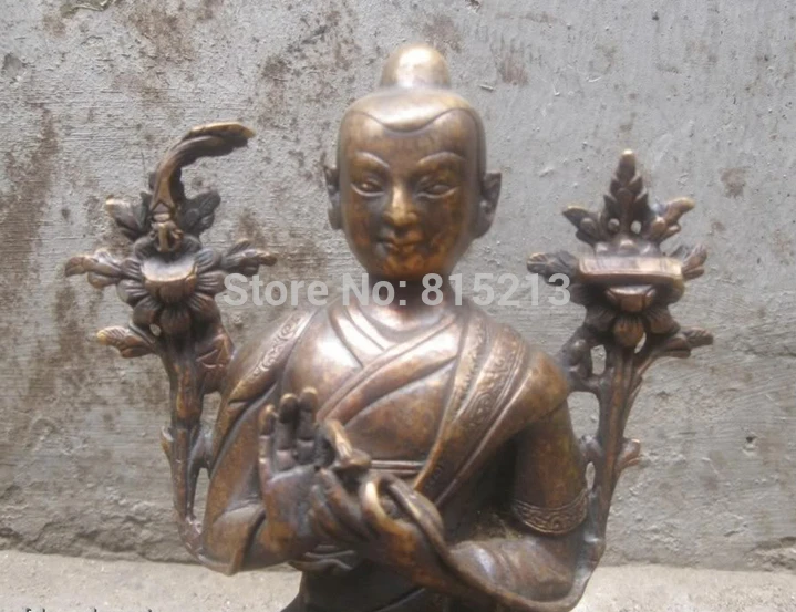 

bi00847 China Tibetan Buddhism Bronze copper carved TSONGKHAPH Buddha Sculpture Statue