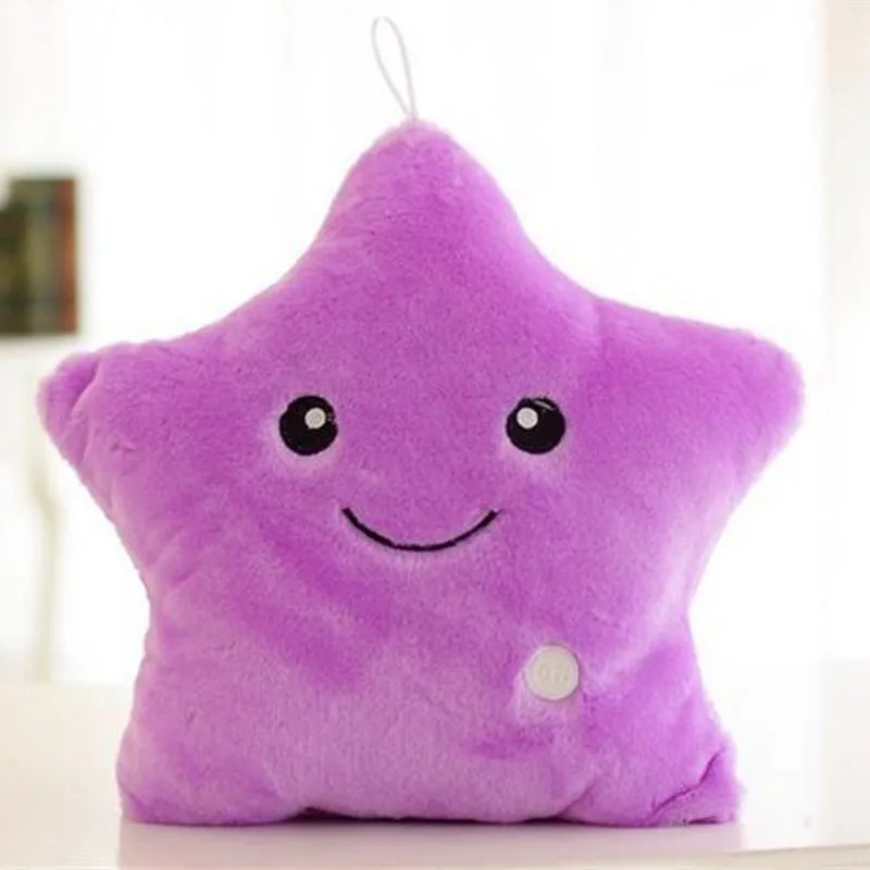 Kawaii красочные игрушки в форме звезды светящийся светодиодный светильник подушка