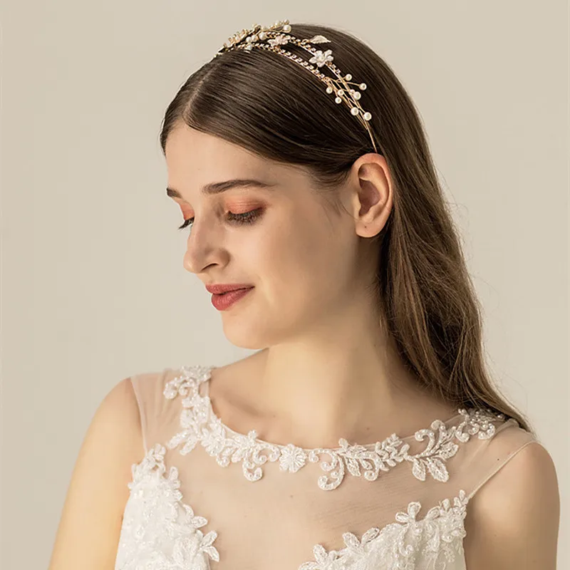 2019 новейший нежный цветок ручной работы свадебное украшение на голову жемчуг