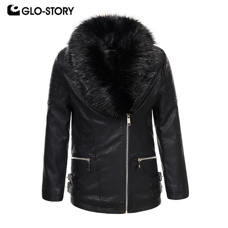 GLO STORY отправлено из ЕС детские зимние толстые теплые куртки искусственной кожи