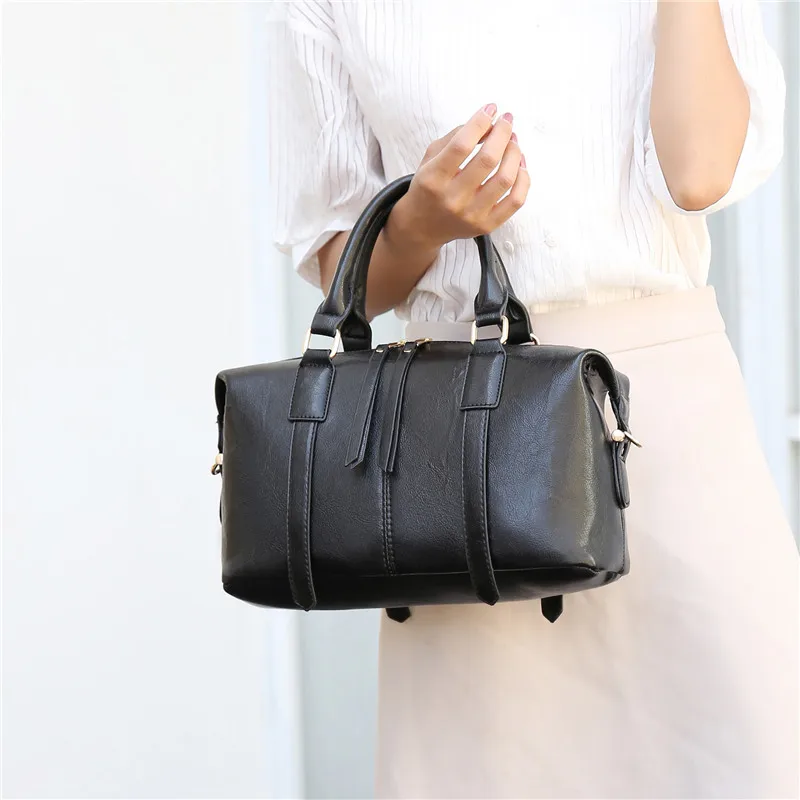 Toposhine Retro Boston Pillow Bag Lady Handbag New Fashion Casual Joker Shoulder Messenger Bag