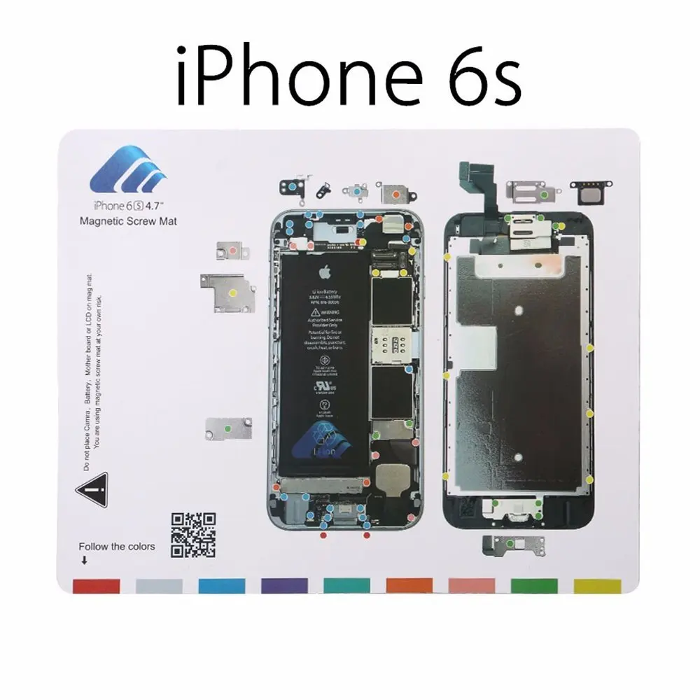 Магнитный винтовой коврик 10 шт. для iPhone 4 4S 5 5S 6 Plus s 6s 7 профессиональный