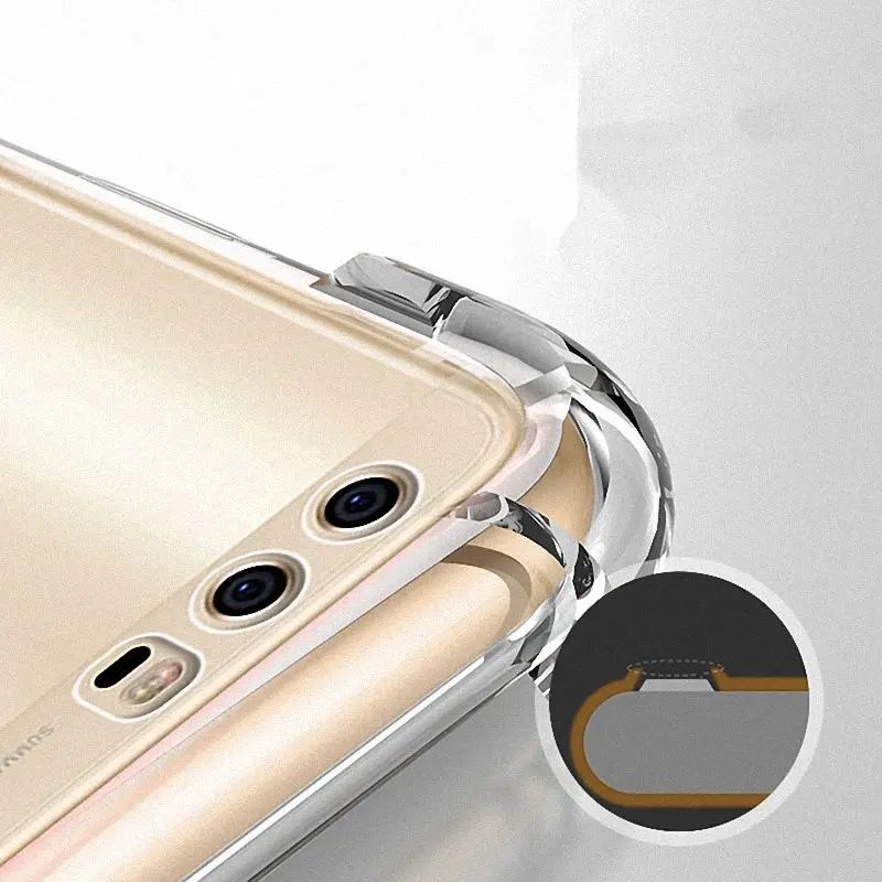 Прозрачный противоударный чехол для huawei P20 mate 10 Lite Pro P8 P9 P10 2017 P Smart Honor 9 8 7X 7A 6c 6A