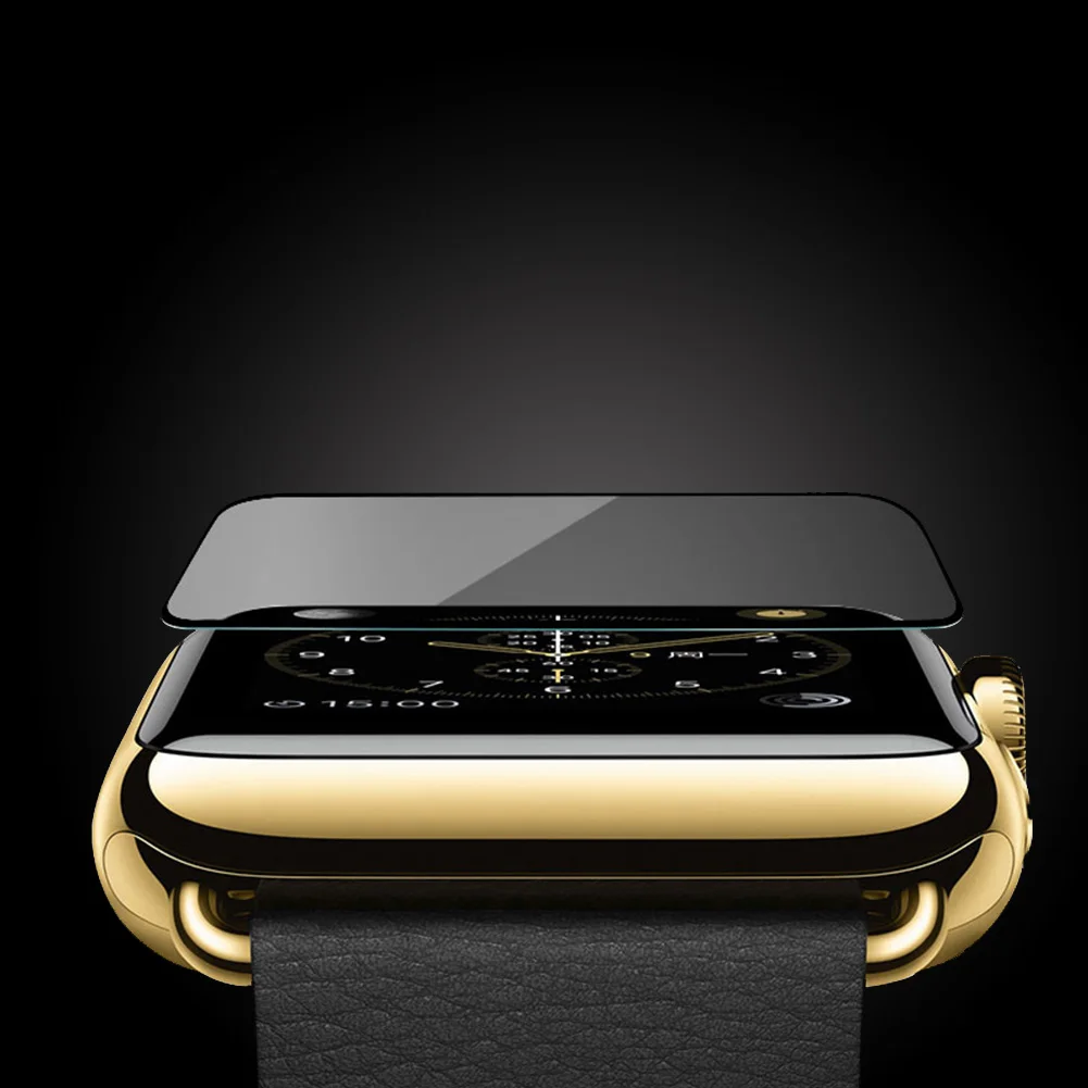 Для Apple Watch 38/42 мм закаленное Стекло плёнка полностью покрывающая чехол для